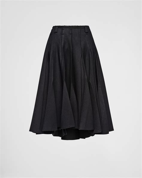 pleated prada skirt|prada black pleated skirt.